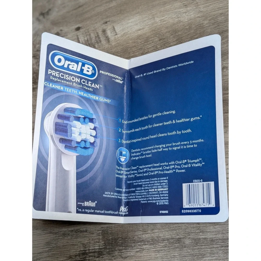 Oral-B Precision Clean Replacement Electric Toothbrush Heads 6 Count Value Pack